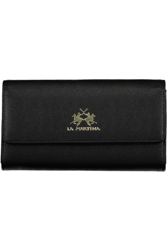 La Martina Black Polyurethane Women Wallet