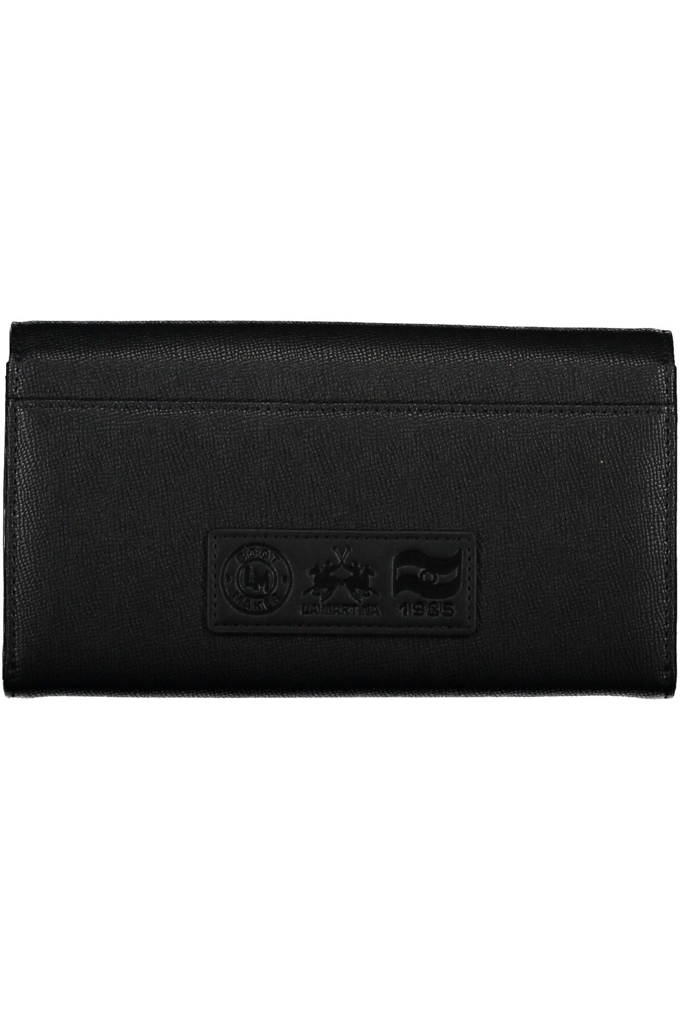 La Martina Black Polyurethane Women Wallet