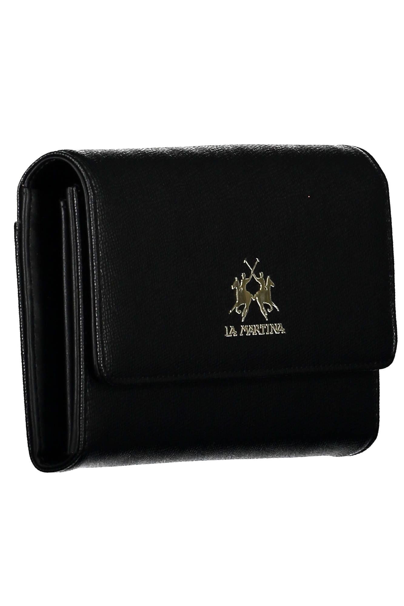 La Martina Black Polyurethane Women Wallet