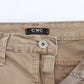 Costume National Chic Beige Straight Leg Fashion Jeans