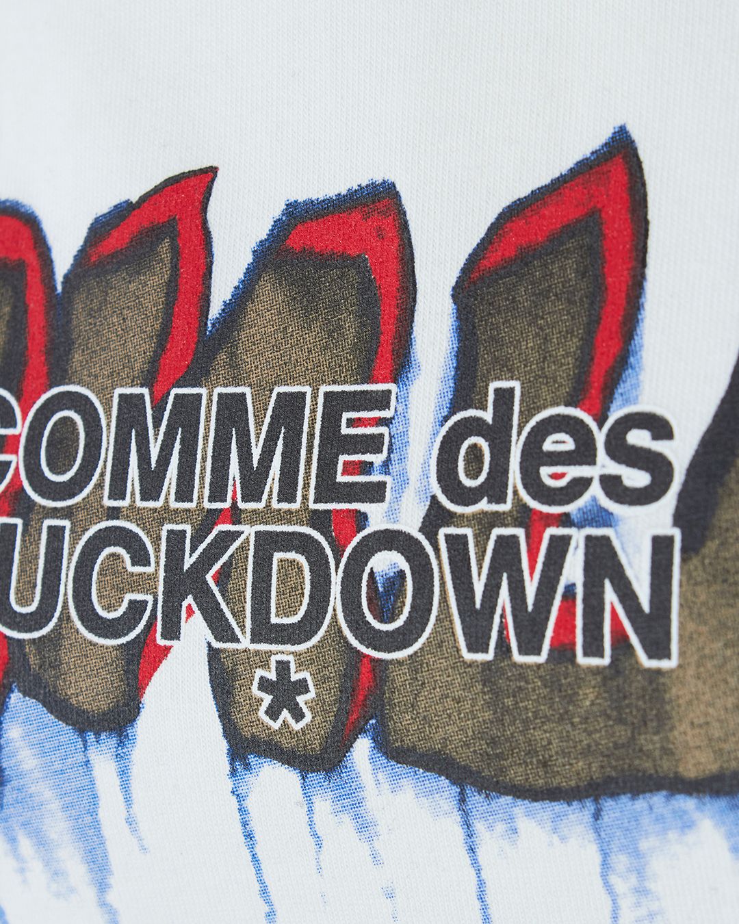 Comme Des Fuckdown Chic Graffiti Logo Cotton Tee