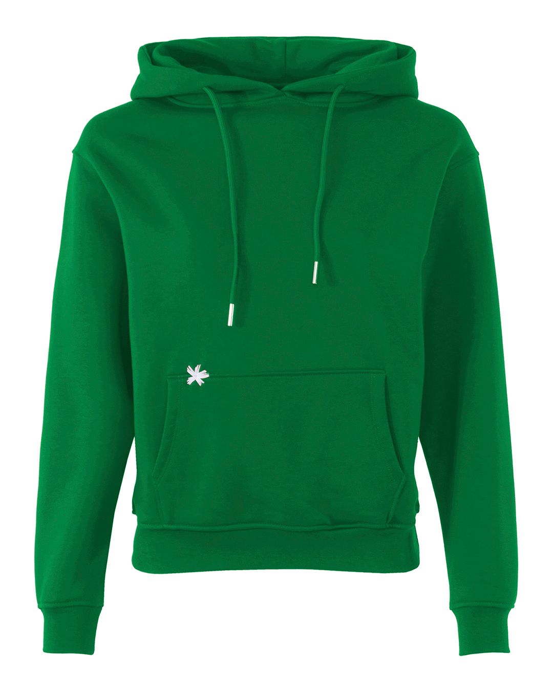 Comme Des Fuckdown Chic Green Hooded Cotton Sweatshirt with Logo Embroidery