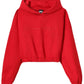 Comme Des Fuckdown Chic Red Hooded Sweatshirt With Embroidered Logo