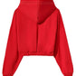 Comme Des Fuckdown Chic Red Hooded Sweatshirt With Embroidered Logo