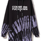 Comme Des Fuckdown Chic Black Hooded Sweatshirt Dress with Abstract Motifs