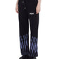 Comme Des Fuckdown Abstract Print Palazzo Pants with Bold Logo