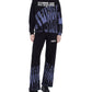 Comme Des Fuckdown Abstract Print Palazzo Pants with Bold Logo