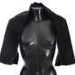 Dolce & Gabbana Elegant Black Shearling Shoulder Wrap