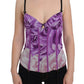 Cavalli Chic Purple Corset Bustier Top