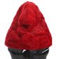 Dolce & Gabbana Exquisite Red Weasel Fur Hooded Scarf Wrap