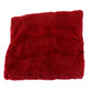 Dolce & Gabbana Exquisite Red Weasel Fur Hooded Scarf Wrap