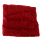 Dolce & Gabbana Exquisite Red Weasel Fur Hooded Scarf Wrap