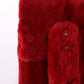 Dolce & Gabbana Exquisite Red Weasel Fur Hooded Scarf Wrap