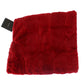 Dolce & Gabbana Exquisite Red Weasel Fur Hooded Scarf Wrap