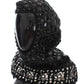 Dolce & Gabbana Black Sequined Crystal Hooded Scarf Wrap