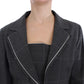 BENCIVENGA Elegant Gray Checkered Sheath Suit Set