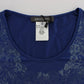 Ermanno Scervino Elegant Blue Crew Neck Tee with Logo Detail