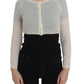 Ermanno Scervino Elegant White Crop Cardigan Sweater