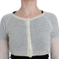 Ermanno Scervino Elegant White Crop Cardigan Sweater