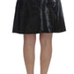 Exte Elegant Two-Piece Black Skirt Suit