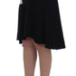 Exte Elegant Two-Piece Skirt Suit in Black & Blue