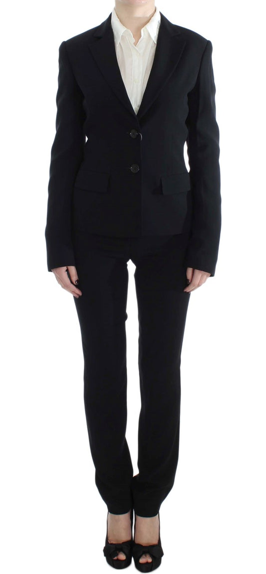 Exte Elegant Black Pantsuit Set