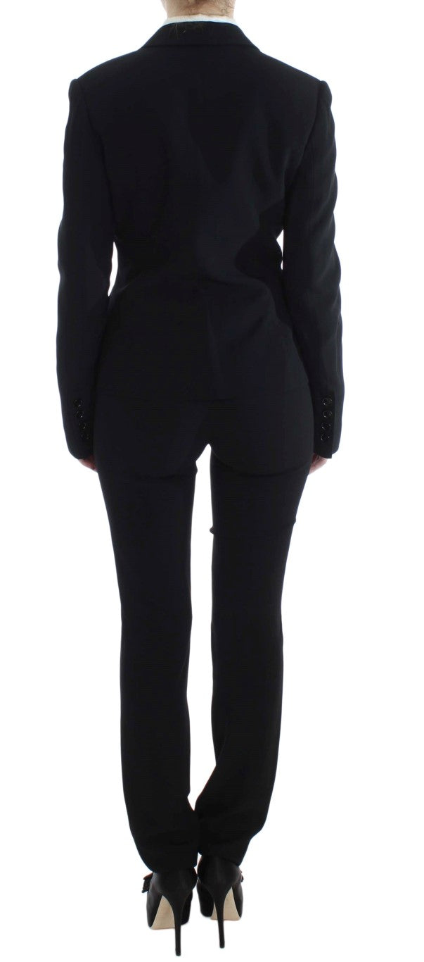 Exte Elegant Black Pantsuit Set