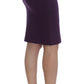 John Galliano Elegant Purple Pencil Skirt