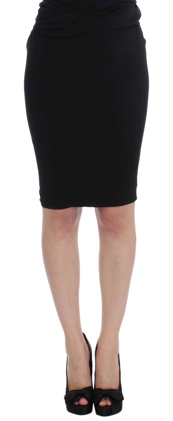 Karl Lagerfeld Elegant Black Pencil Skirt