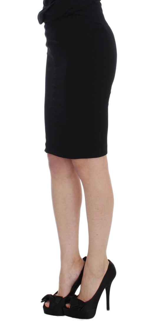 Karl Lagerfeld Elegant Black Pencil Skirt