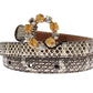 Dolce & Gabbana Chic Gray Water Snake Leather Belt