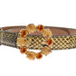 Dolce & Gabbana Exquisite Water Snake Leather Belt in Gray