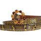 Dolce & Gabbana Exquisite Water Snake Leather Belt in Gray