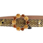 Dolce & Gabbana Exquisite Water Snake Leather Belt in Gray