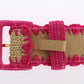 Dolce & Gabbana Elegant Pink Viscose Logo Belt