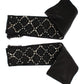 Dolce & Gabbana Elegant Black Crystal Beaded Leather Gloves