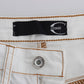 Cavalli Chic White Slim Fit Denim