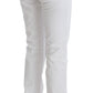 Costume National Chic Slim Fit White Cotton Jeans