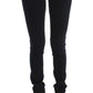 Costume National Sleek Slim Fit Designer Jeans in Classic Black