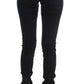 Costume National Sleek Slim Fit Designer Jeans in Classic Black