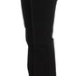 Costume National Chic Black Slim Fit Zippered Cotton Jeans