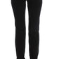 Costume National Chic Black Slim Fit Zippered Cotton Jeans