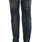 Costume National Elegant Boyfriend Fit Blue Cotton Jeans