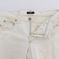 Costume National Chic White Slim Fit Designer Jeans