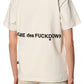 Comme Des Fuckdown Chic Cotton Sandwich Print Tee for Women