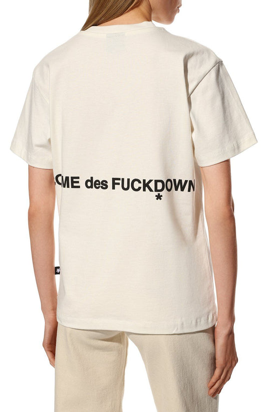 Comme Des Fuckdown Chic Cotton Sandwich Print Tee for Women