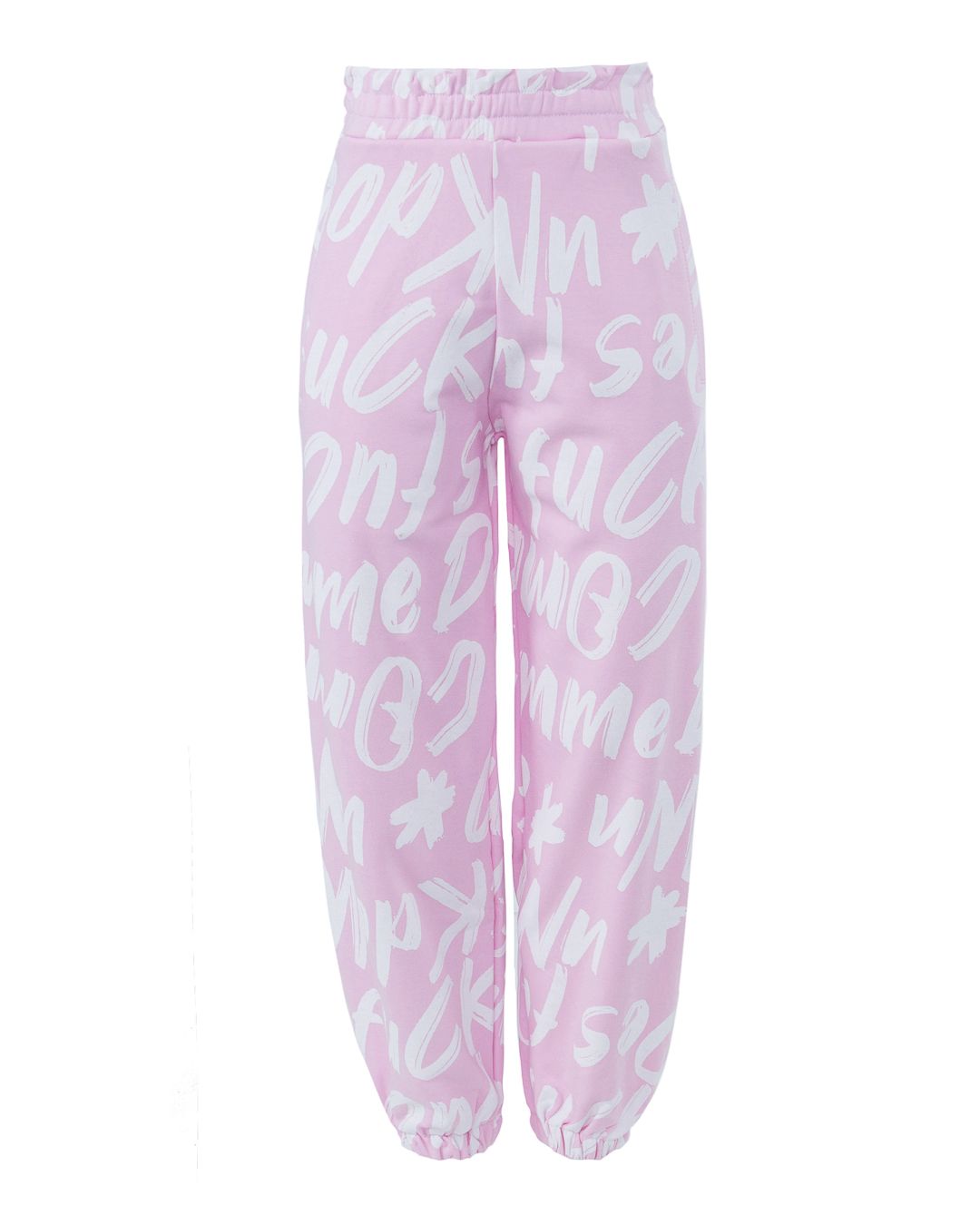 Comme Des Fuckdown Chic Pink Cotton Tracksuit Trousers for Women