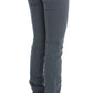 John Galliano Sleek Slim Fit Italian Jeans in Chic Blue