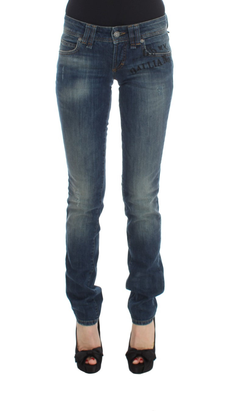 John Galliano Elegant Slim Fit Indigo Denim