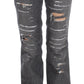 John Galliano Chic Gray Wash Straight Fit Jeans